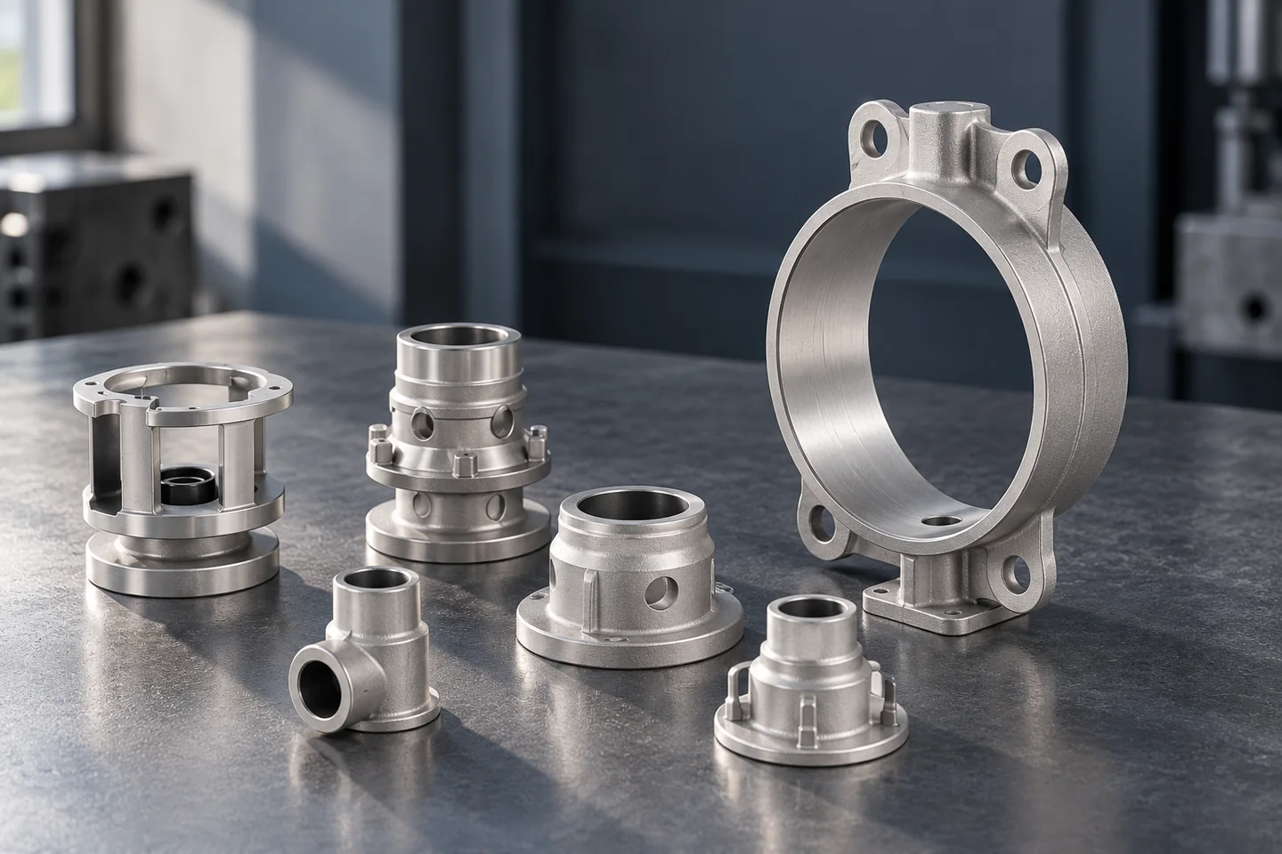 Investment-casting ring bodies and connection forms.