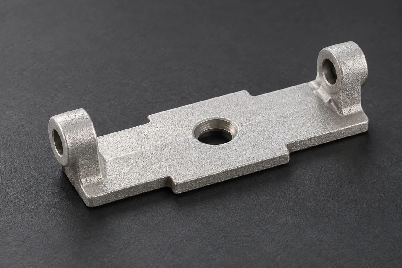 A two-lug bracket requires the relation between bores and base to be checked.