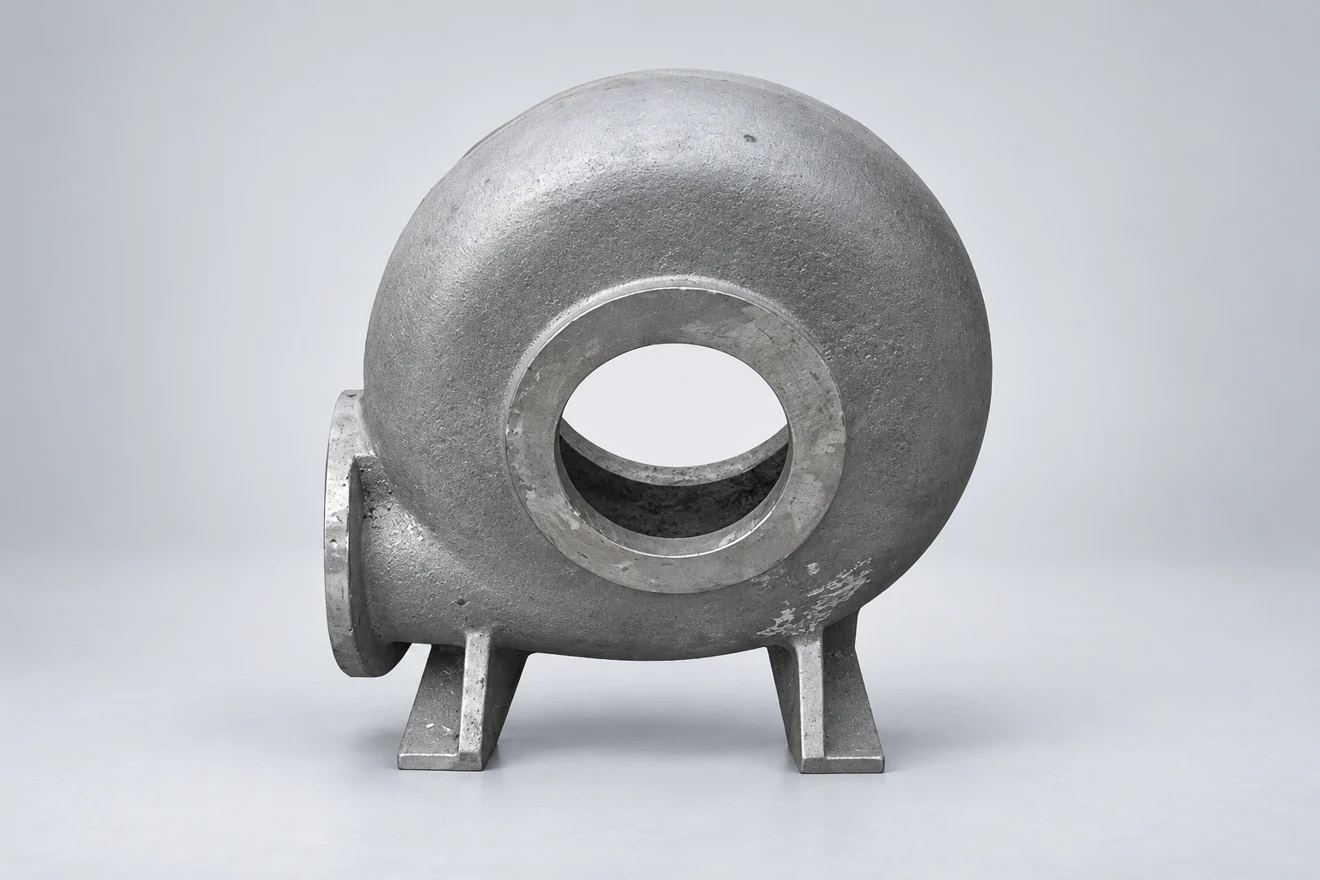 Housing reference with an opening and mounting feet.