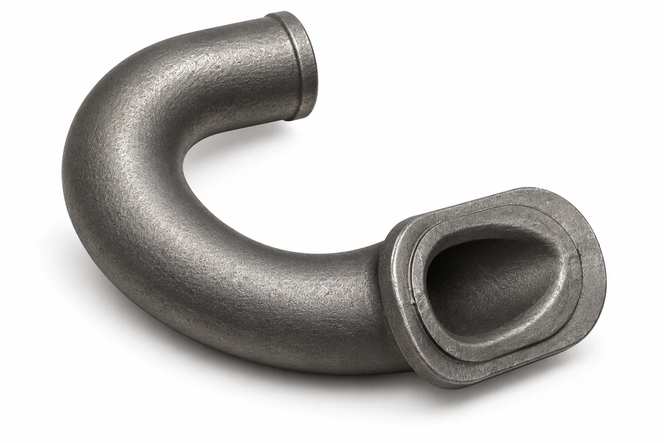 hollow swept elbow illustration. A hollow fitting is a distinct sample and passage-definition example.