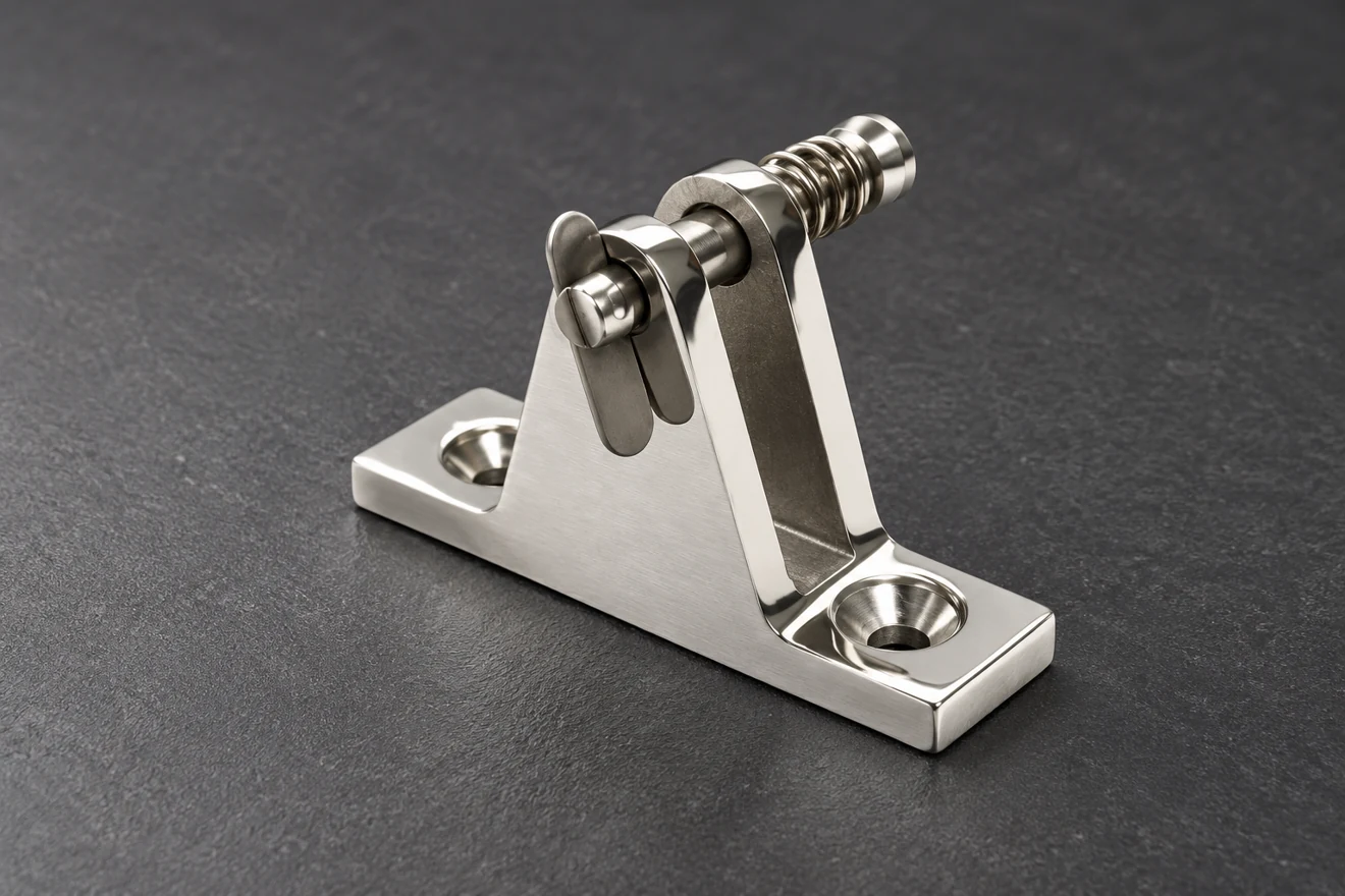 A toggle-latch body connects a base contact with an over-centre mechanism.
