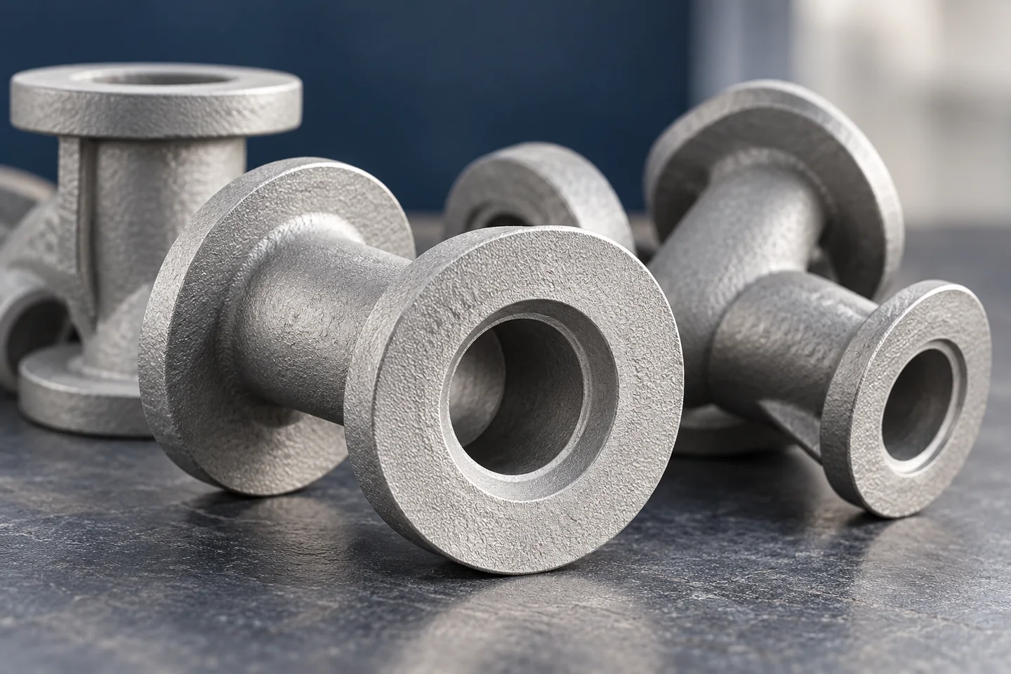 AI detail of a flanged opening on a catalogue-derived connector
