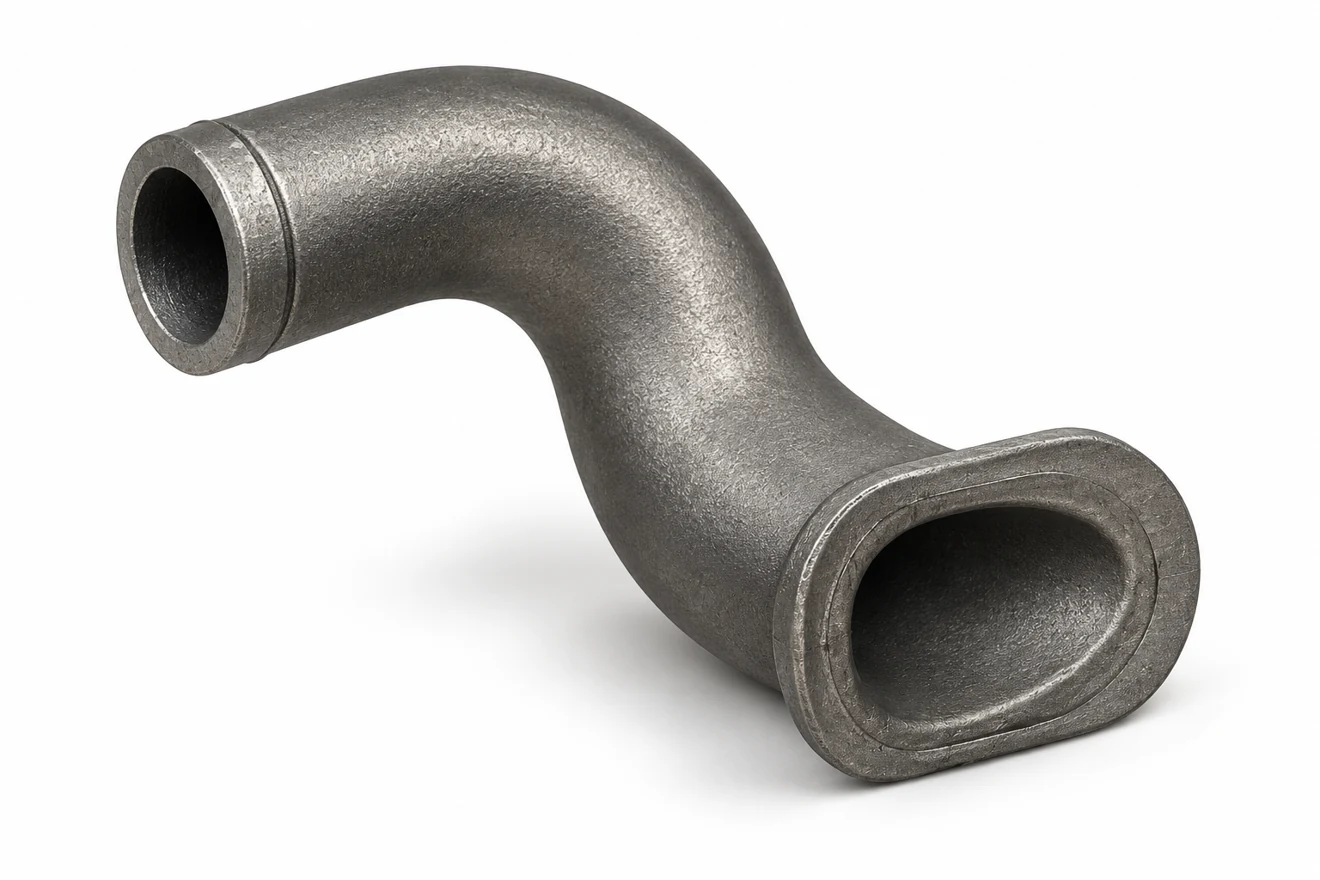 hollow swept elbow illustration. A hollow elbow is a separate geometry for defining a finished test boundary.