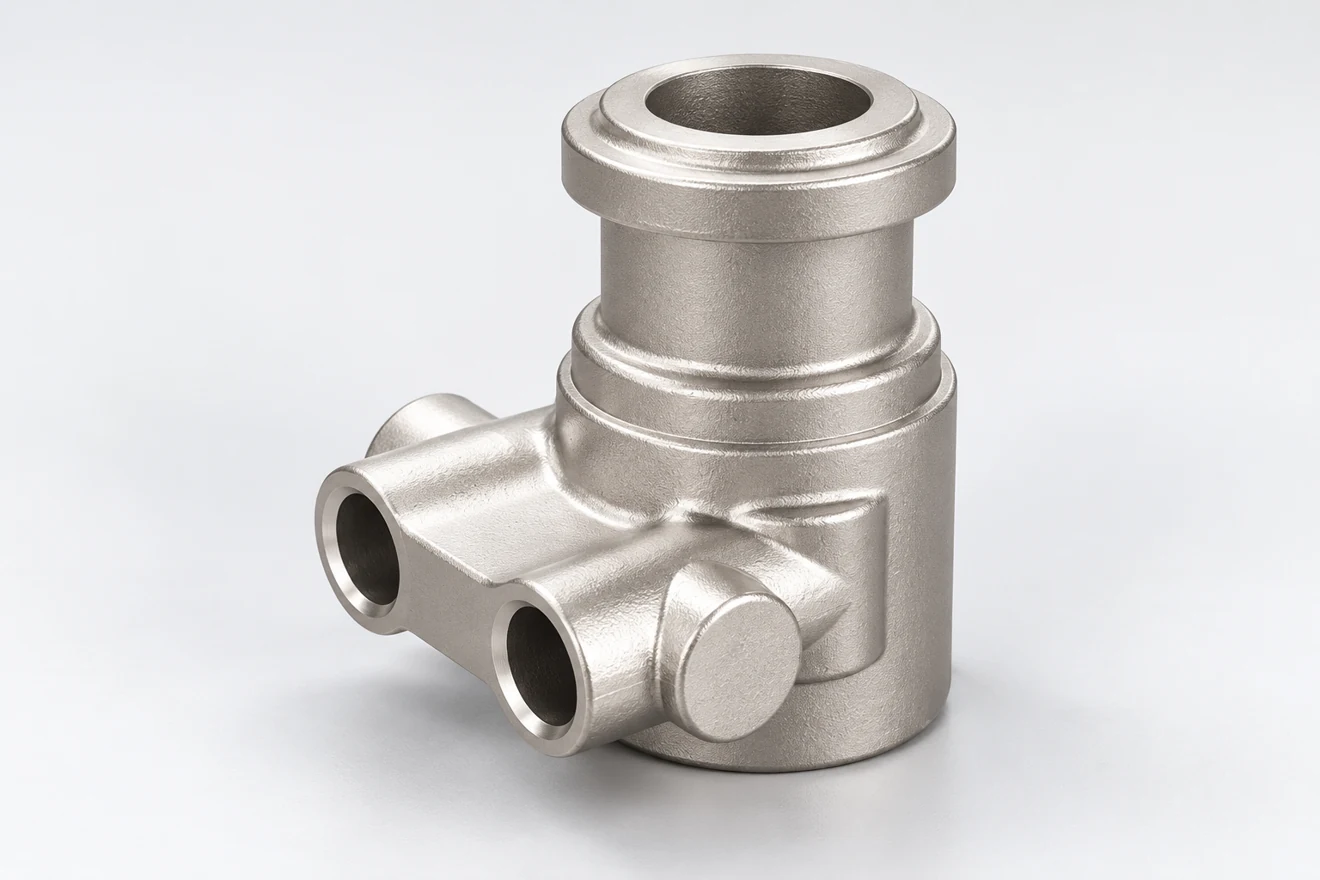 stepped multi-port body illustration. A ported body illustrates a separate shell and finishing task.