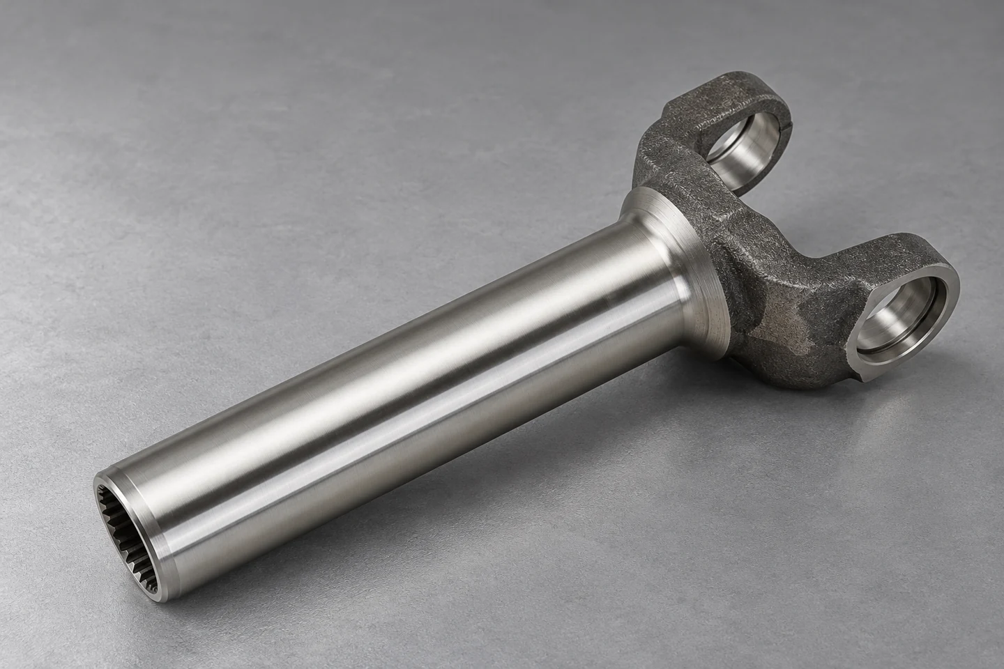 Slip-yoke geometry with a shank and bearing-seat regions.