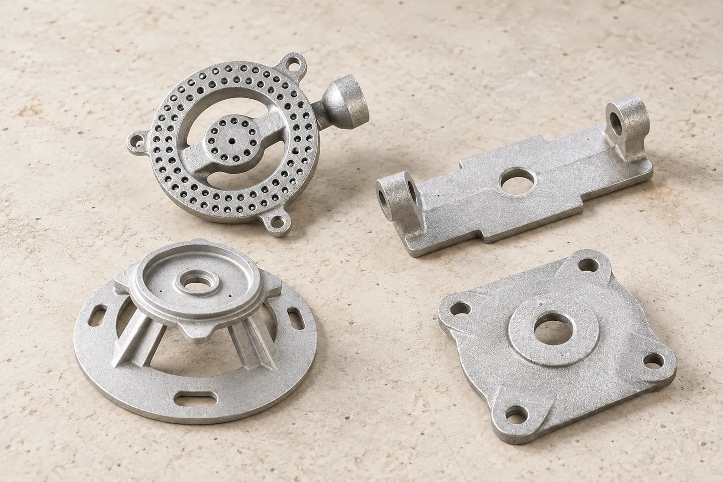 Mounting plates, supports and ring forms from the component range.