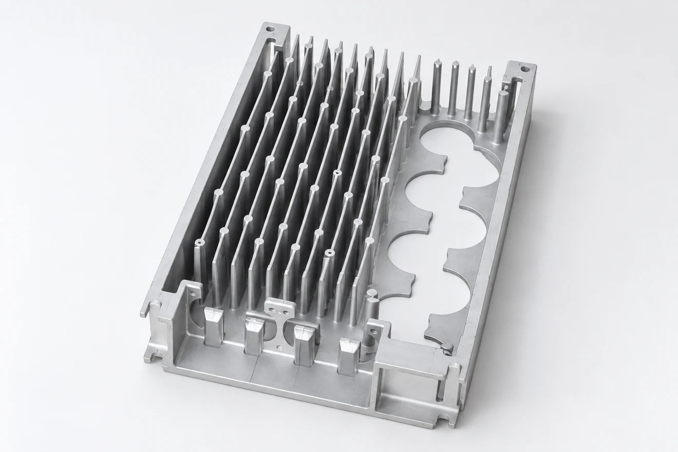 Finned plate geometry with its own section pattern.
