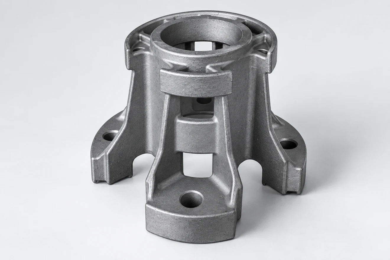 open cylindrical support illustration. An open support illustrates a different bore and mounting arrangement.
