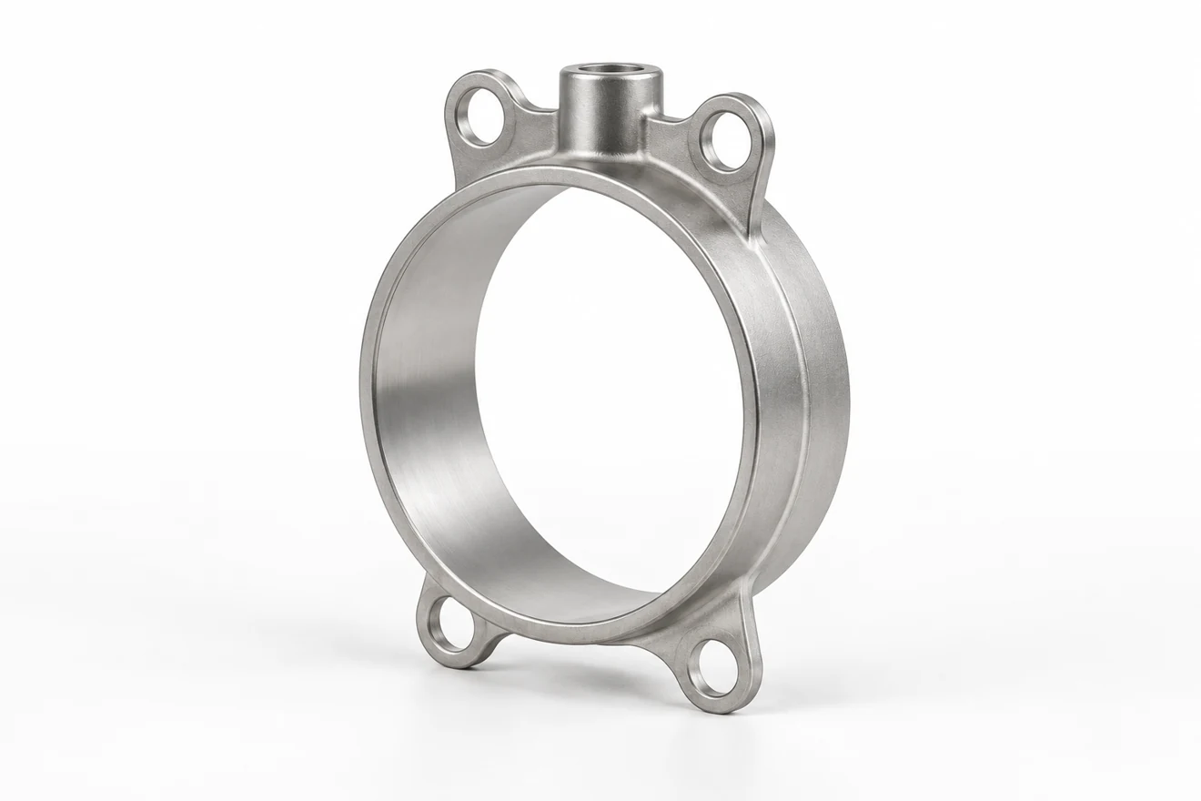 An annular connection body relates an open centre to surrounding interfaces.
