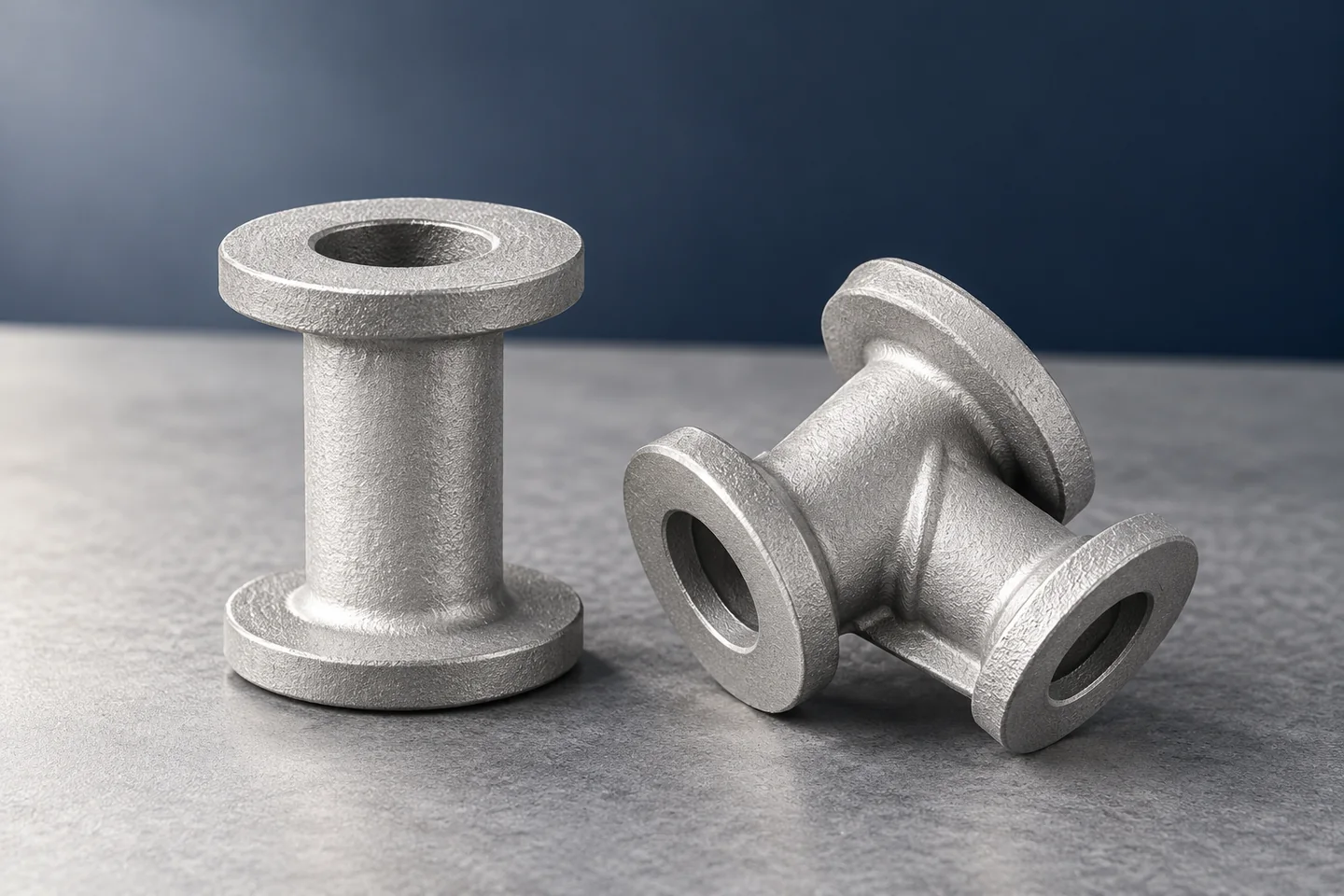 AI illustration of flanged and hollow connector shapes from catalogue product 20231