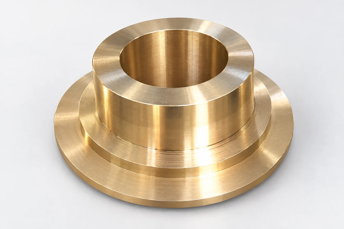 flanged annular body illustration. An annular blank illustrates turning access and clamping.