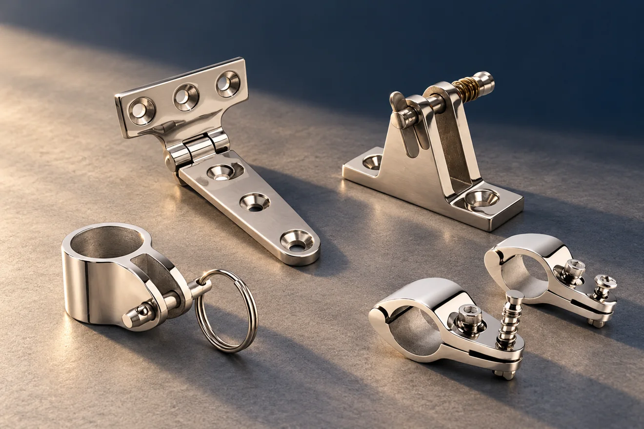 Hinge, clamp and latch forms have different movement and contact requirements.
