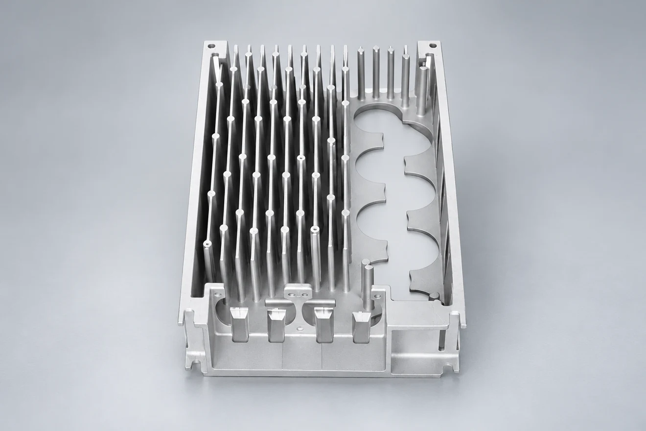 rectangular finned plate illustration. A distinct auxiliary-plate geometry illustrates exposure and finish zones.