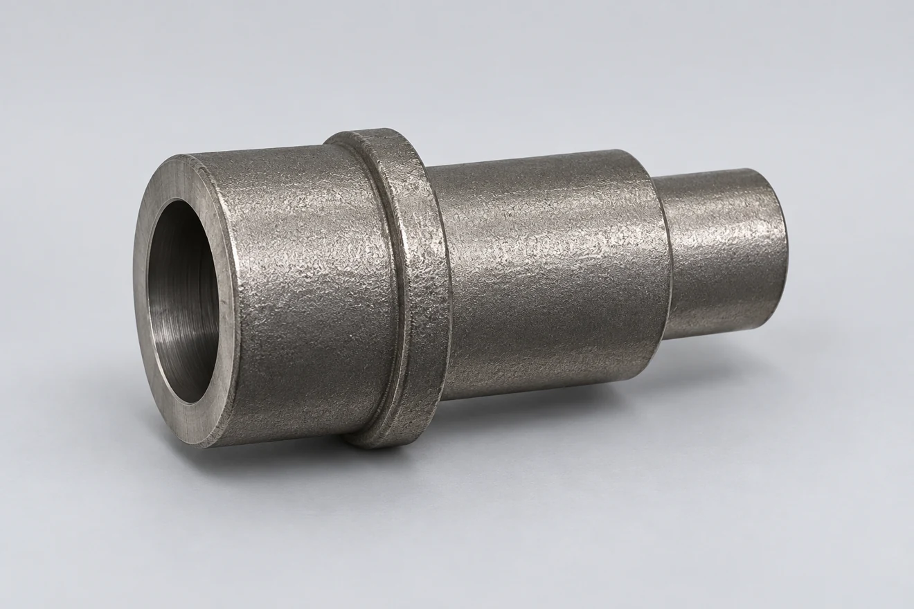 A straight stepped connector has a different end-to-passage relationship.