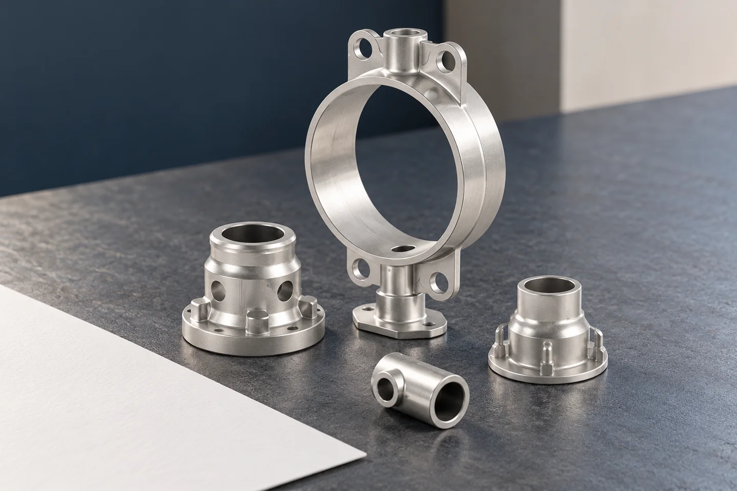 AI detail of a reference metal fitting beside a blank paper edge