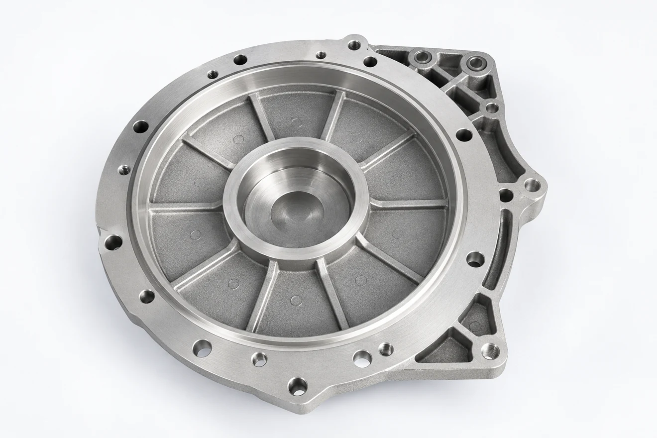 A ribbed circular cover separates its central contact from outer fixing regions.