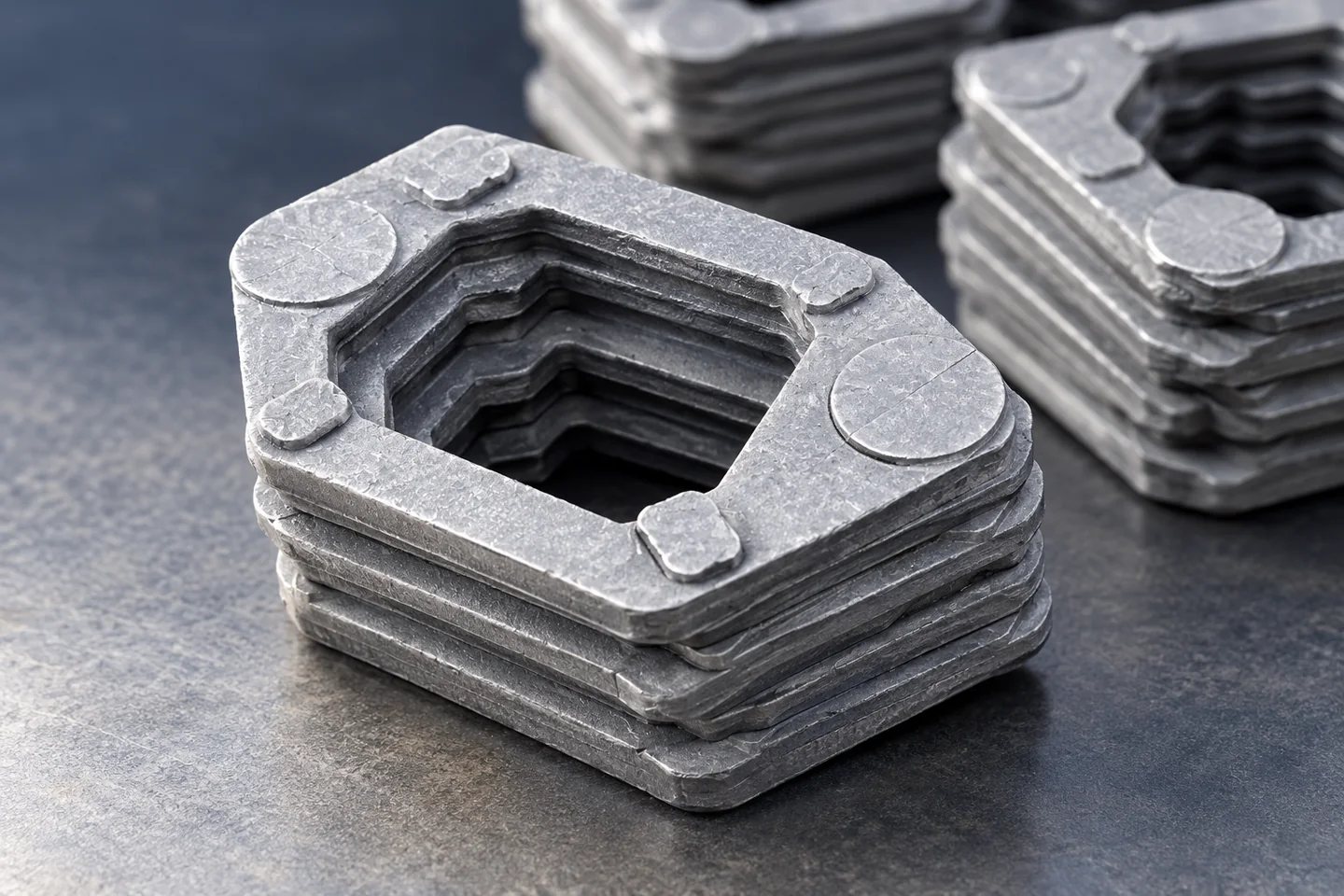 AI detail of a catalogue-derived casting's ribs and opening