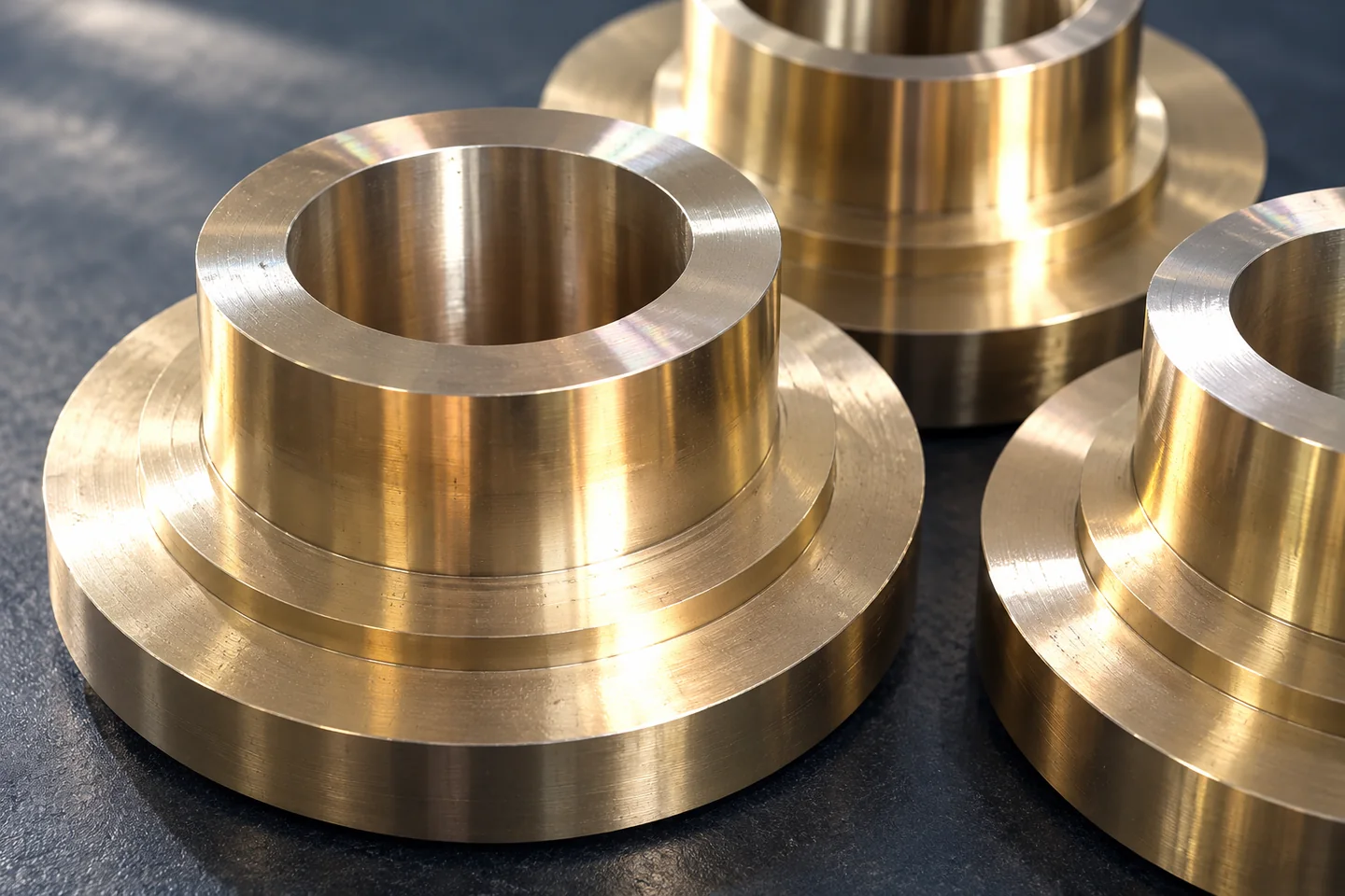 AI detail of a reference annular flange and machined bore