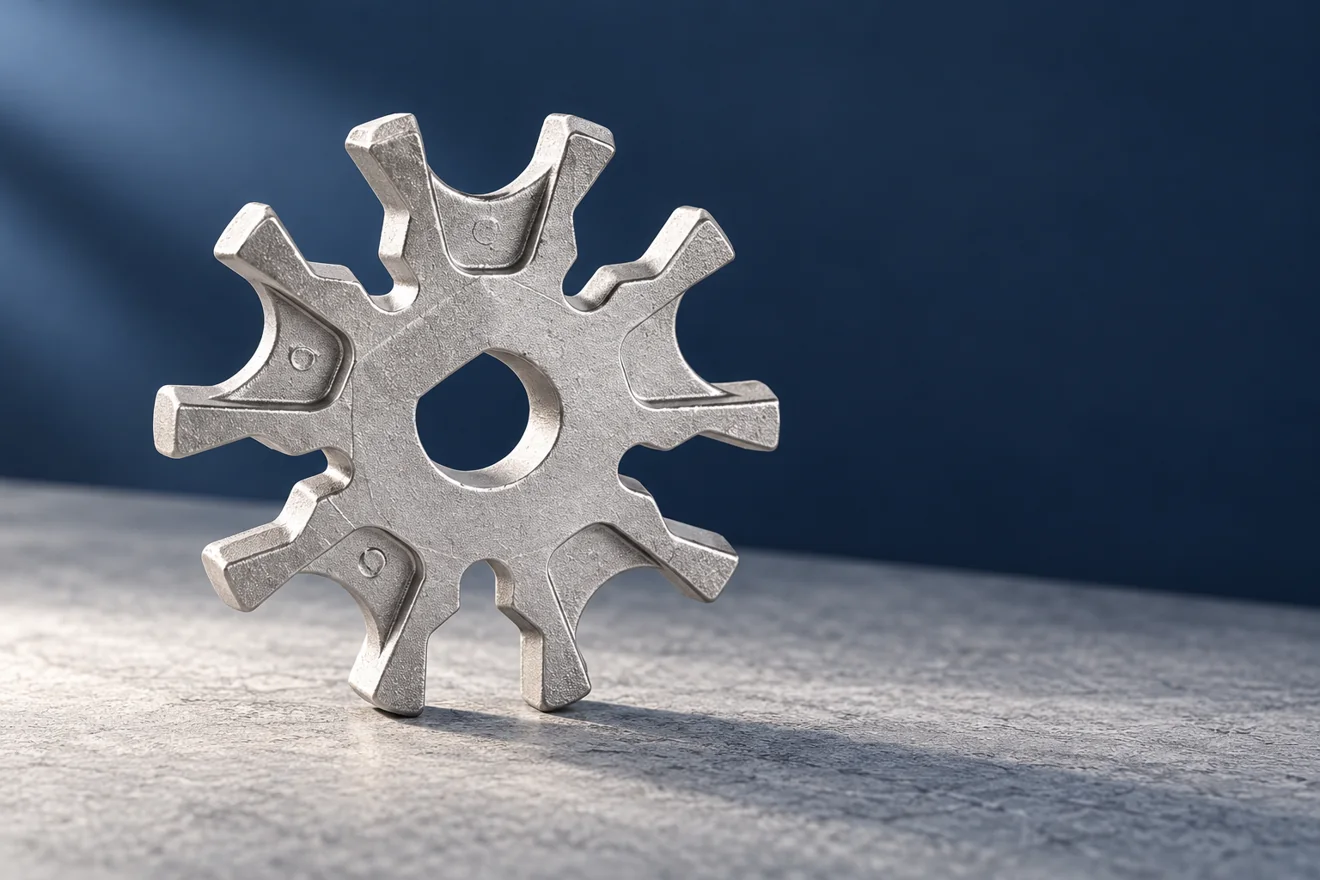 A lobed casting form needs a defined inspection region and applicable method.