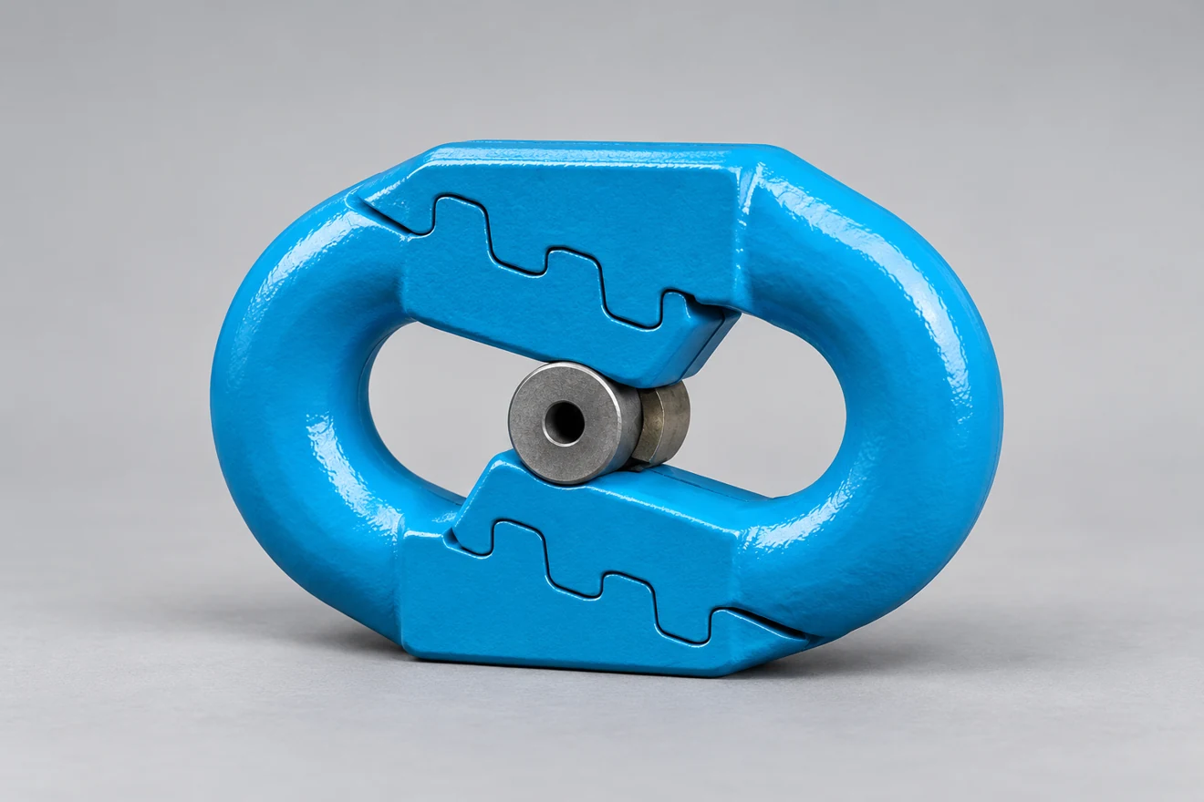 compact rounded coupling illustration. A compact connector is a different coupling geometry; the load rating follows the actual specification.