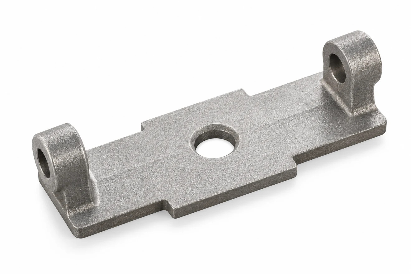 Two-lug support geometry connecting a web with fixing contacts.