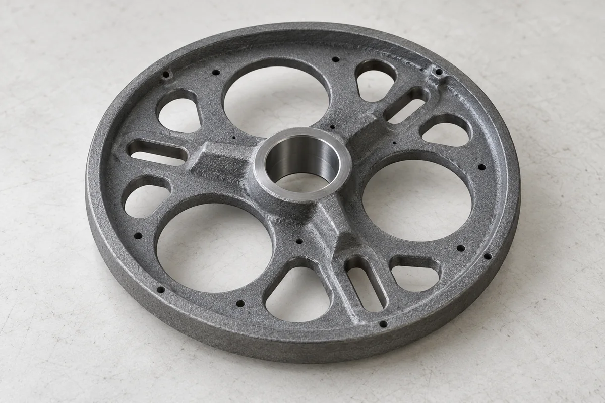 A circular mounting plate has distributed openings and a central locating region.
