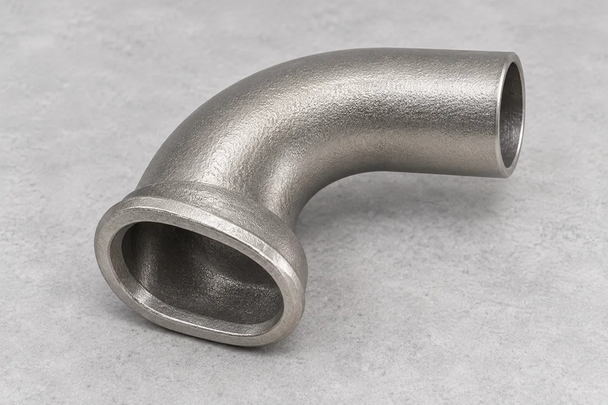 A hollow elbow highlights access between the passage and finished ends.