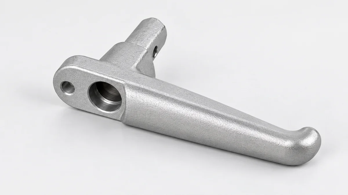 Slim lever with a circular eye at one end