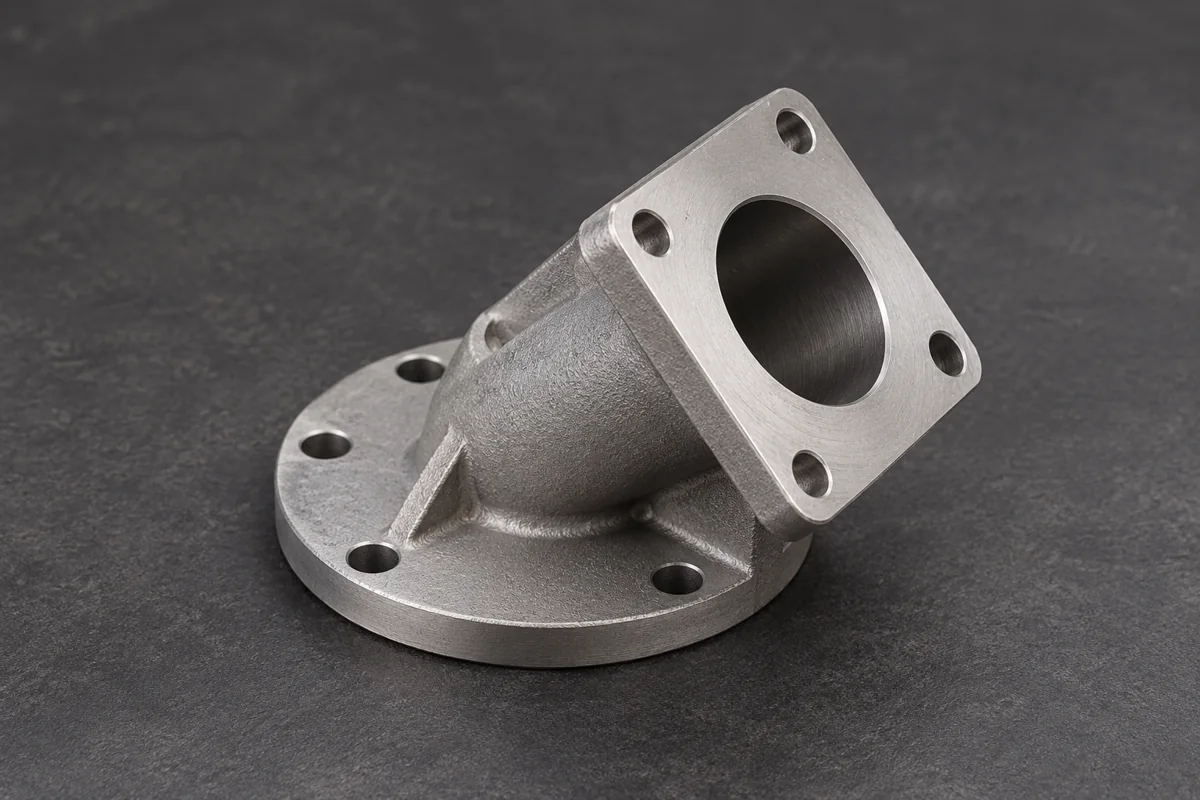 A flanged mounting body concentrates the bore and seating-face relationship.