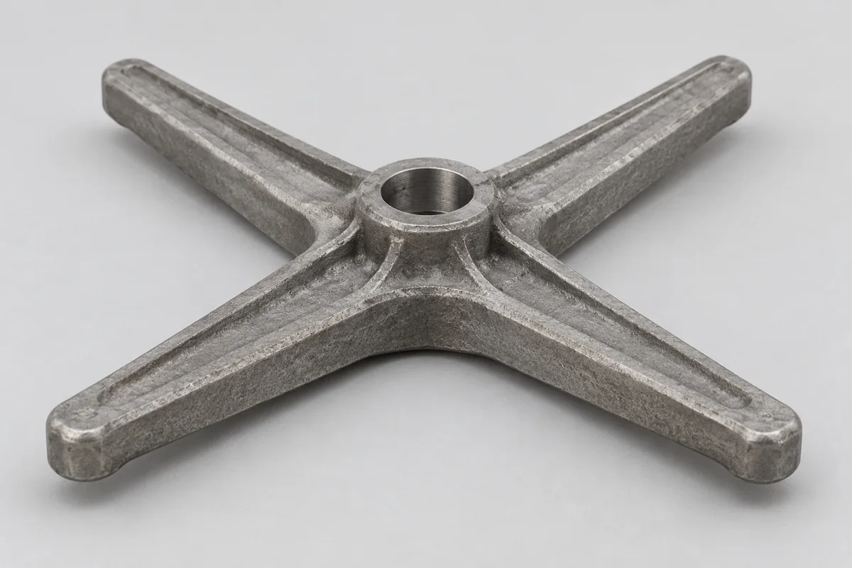 A hub support connects central and outer finished contacts.