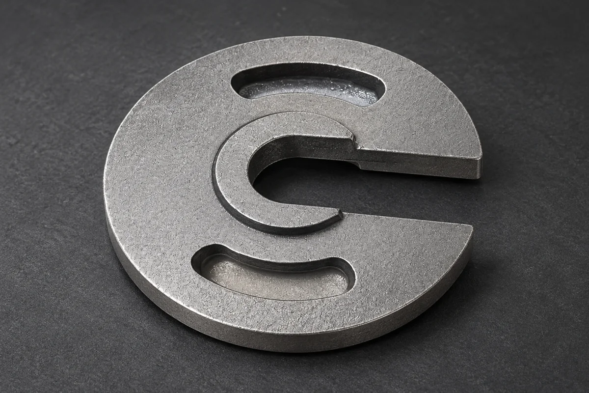 An open plate form brings outline, openings and cast surfaces into the tooling review.