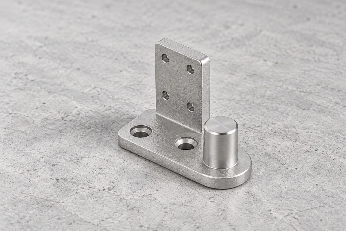 Mounting bracket geometry with separate upright and foot interfaces.