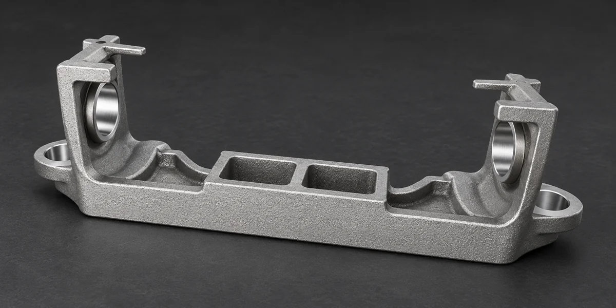 Long support with paired upright bores and a connecting base