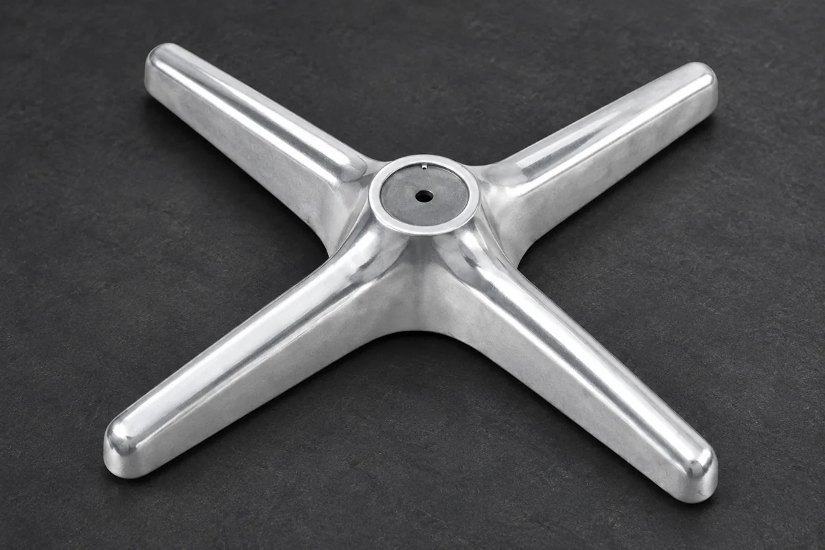 A multi-arm support needs its working interfaces retained during a material change.