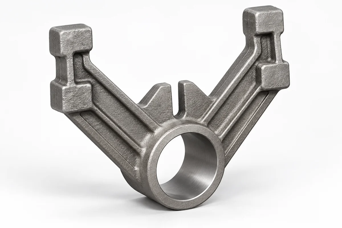 A forked support has a different tooling and holding arrangement.