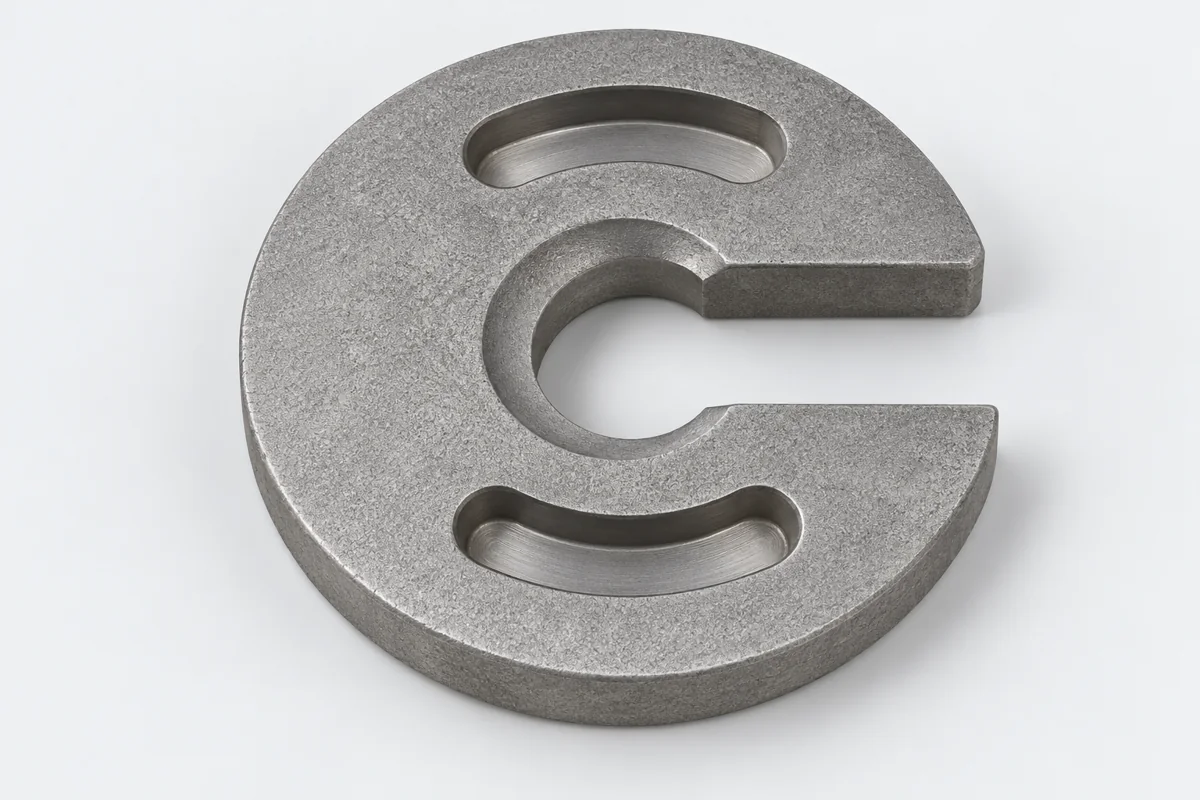 An aluminium plate form brings flat regions and openings into one component.