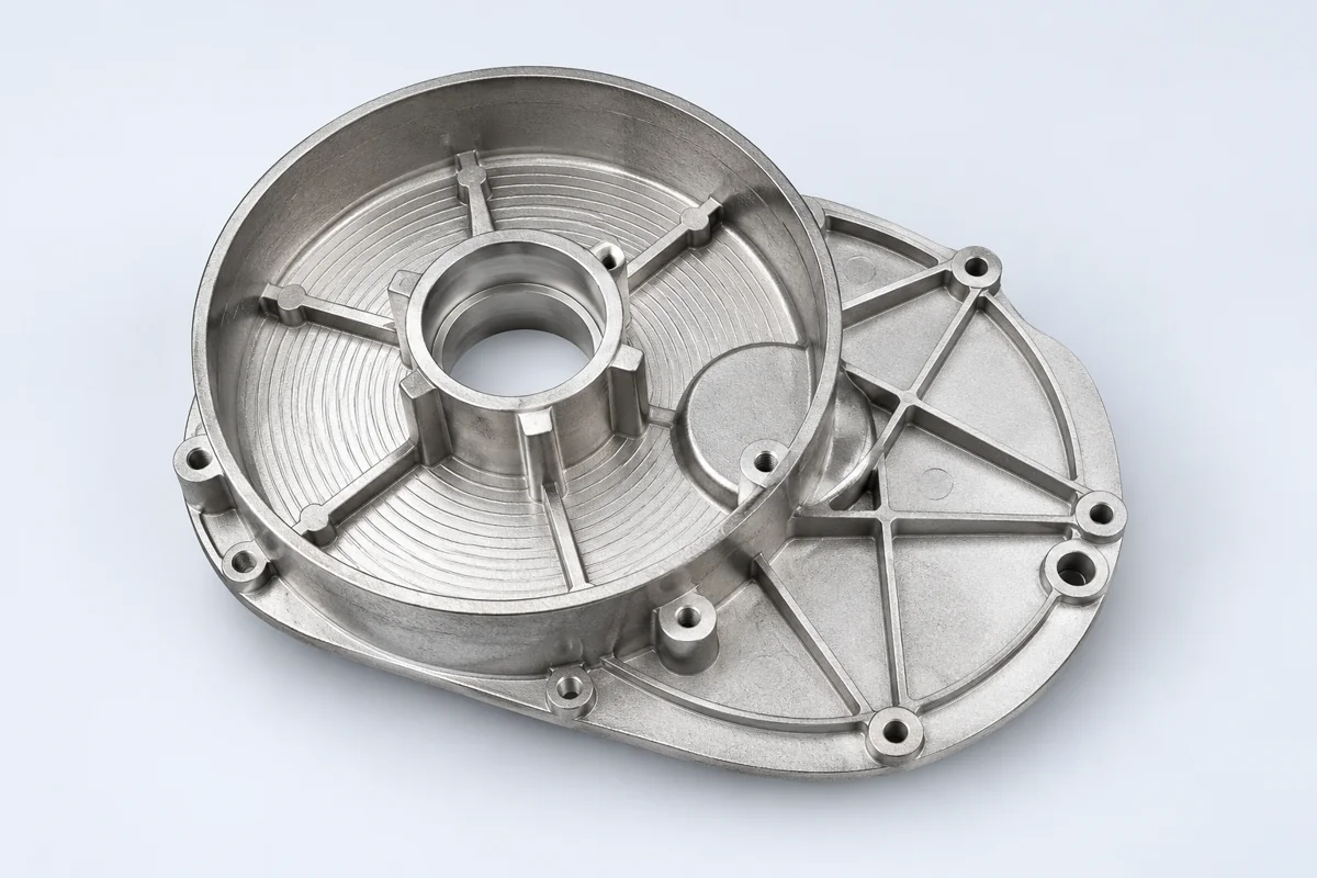 A recessed cover separates internal ribs from its surrounding contact regions.