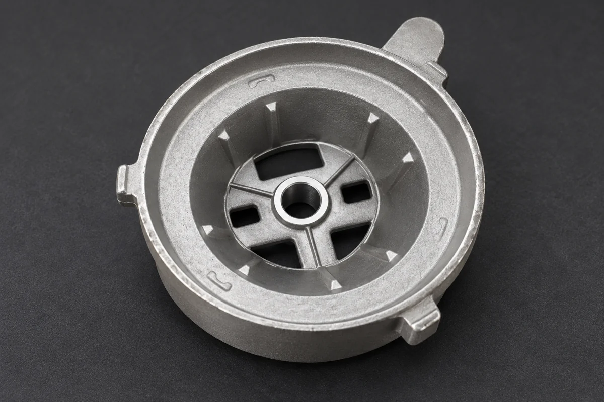Recessed round housing with external locating lugs