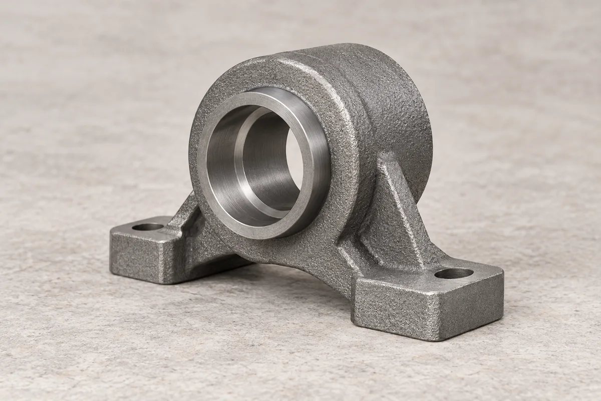 A pivot mounting block concentrates the location of a bore above its base.